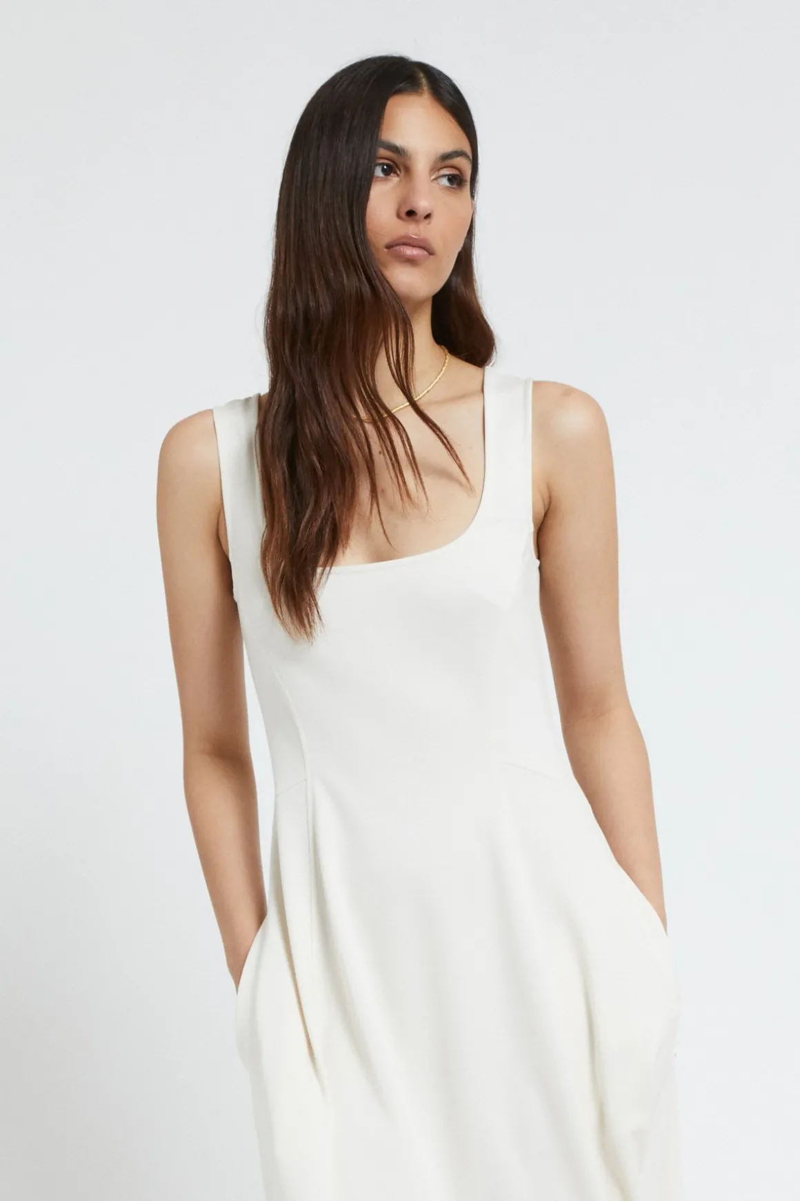 Langes Viskosekleid