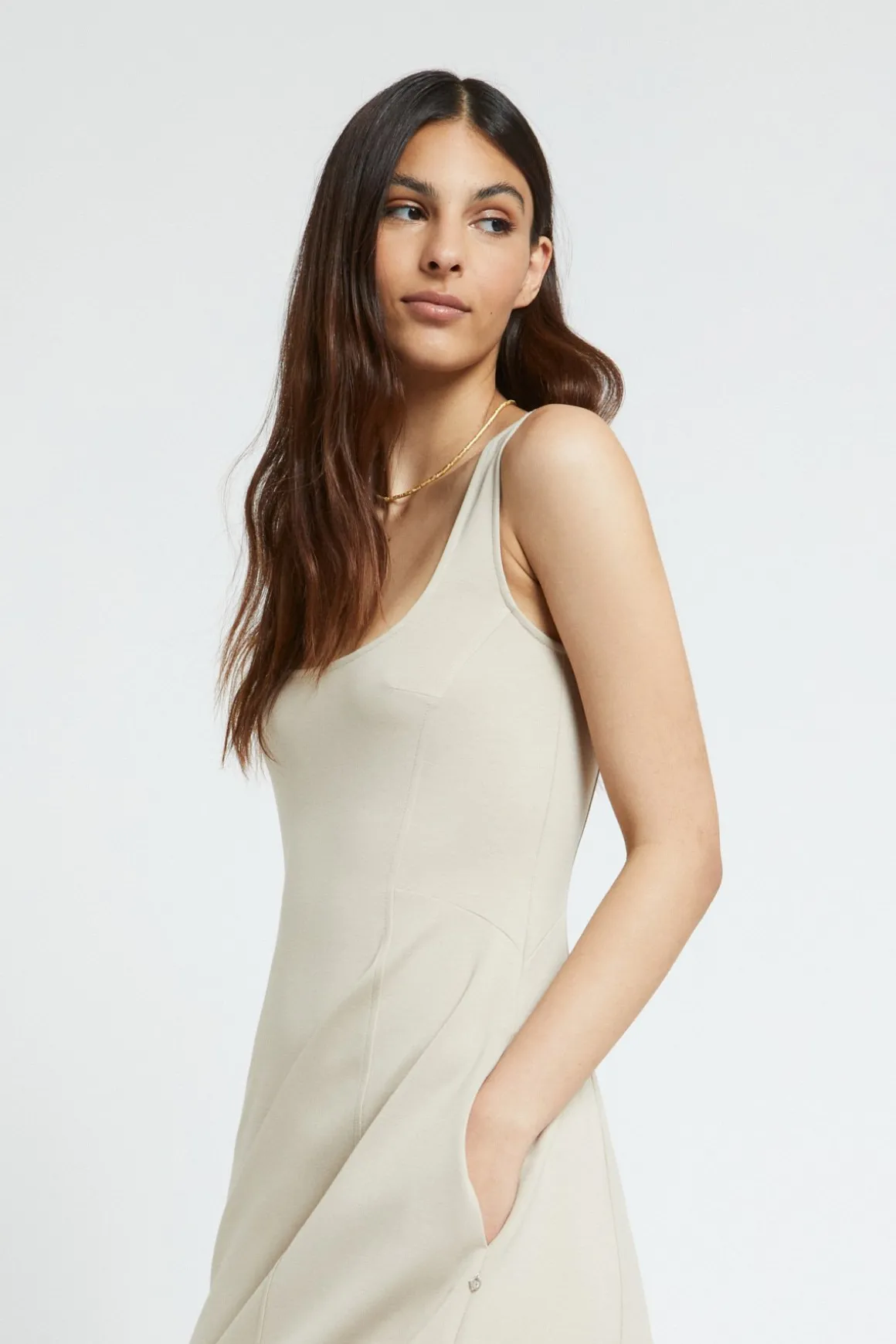 Langes Viskosekleid