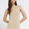 Langes Viskosekleid mit Fransen