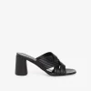 Ledersandalen mit hohem Absatz