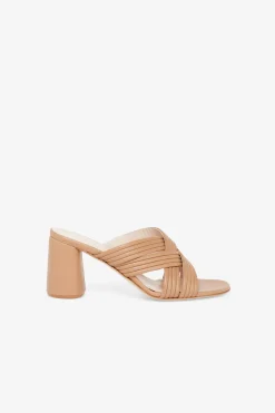 Ledersandalen mit hohem Absatz