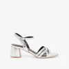 Ledersandalette mit mittelhohem Absatz