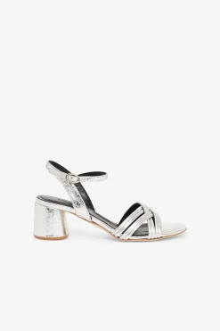 Ledersandalette mit mittelhohem Absatz