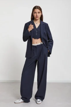 Leinenhose aus 2 Stoffen