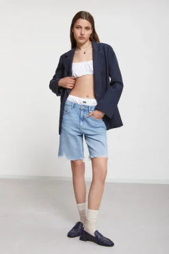 Leinenjacke aus 2 Stoffen
