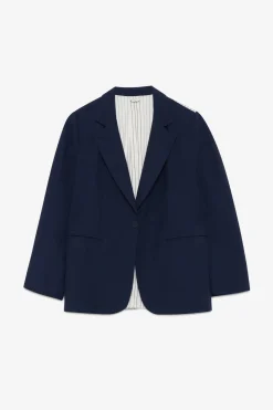 Leinenjacke aus 2 Stoffen