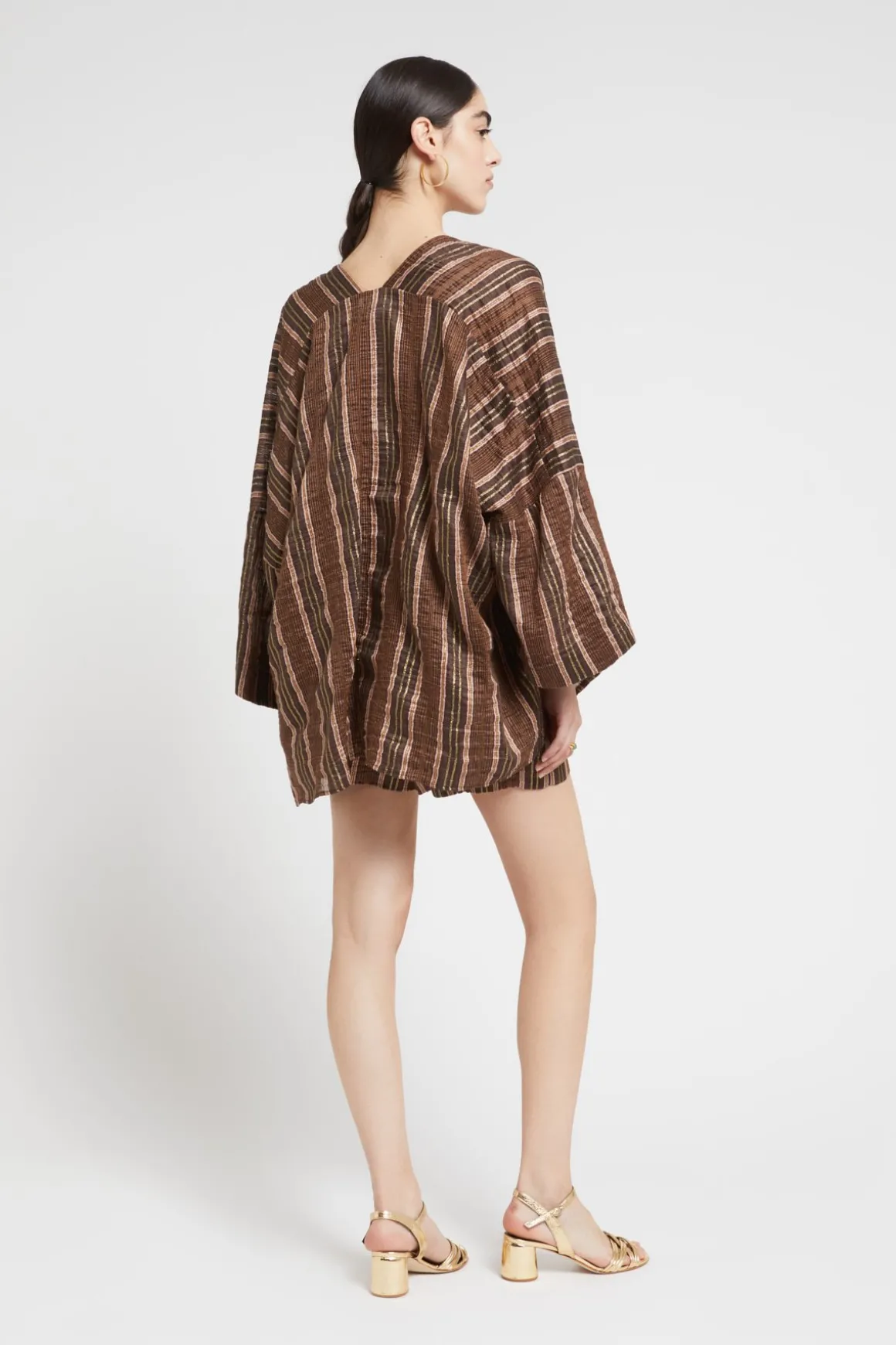 Leinenjacke im Kimono-Stil