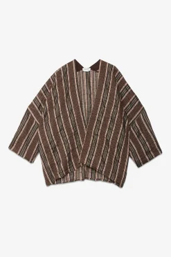 Leinenjacke im Kimono-Stil