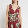 Midikleid aus bedrucktem Popeline