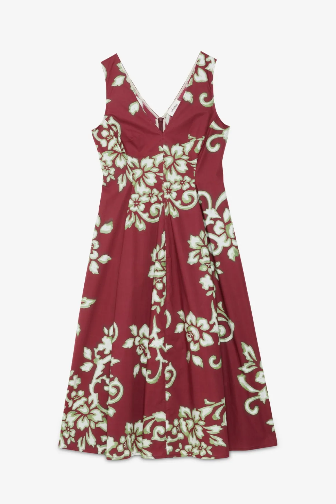 Midikleid aus bedrucktem Popeline