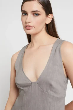 Midikleid aus Leinen