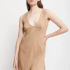 Midikleid aus Leinen