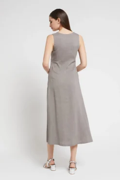 Midikleid aus Leinen