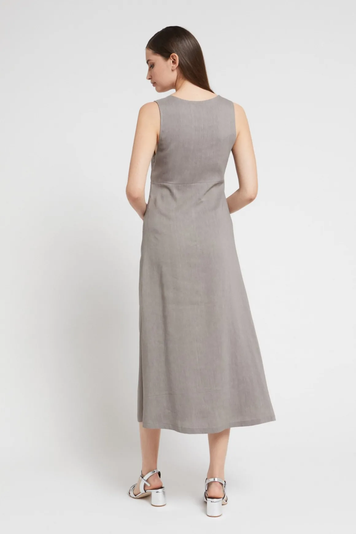 Midikleid aus Leinen