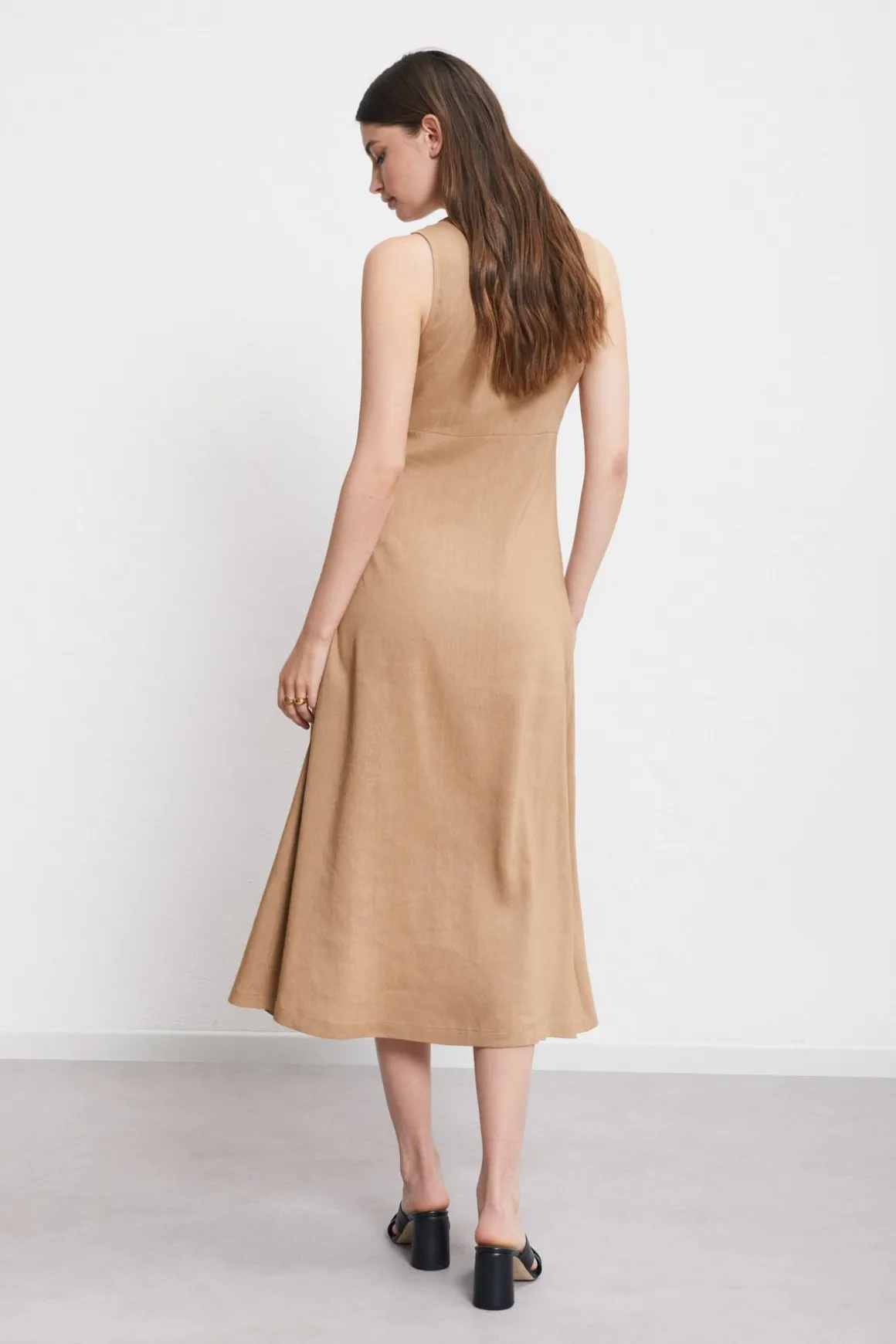 Midikleid aus Leinen