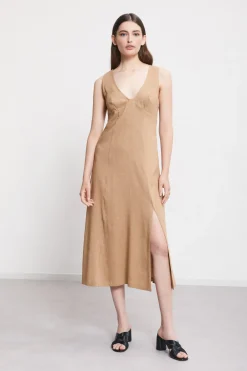 Midikleid aus Leinen