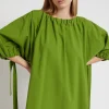 Midikleid aus Popeline