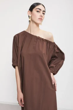 Midikleid aus Popeline