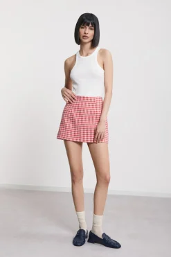Minirock mit Vichy-Print