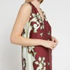 Mittellanges bedrucktes Viskosekleid