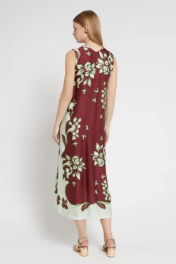 Mittellanges bedrucktes Viskosekleid