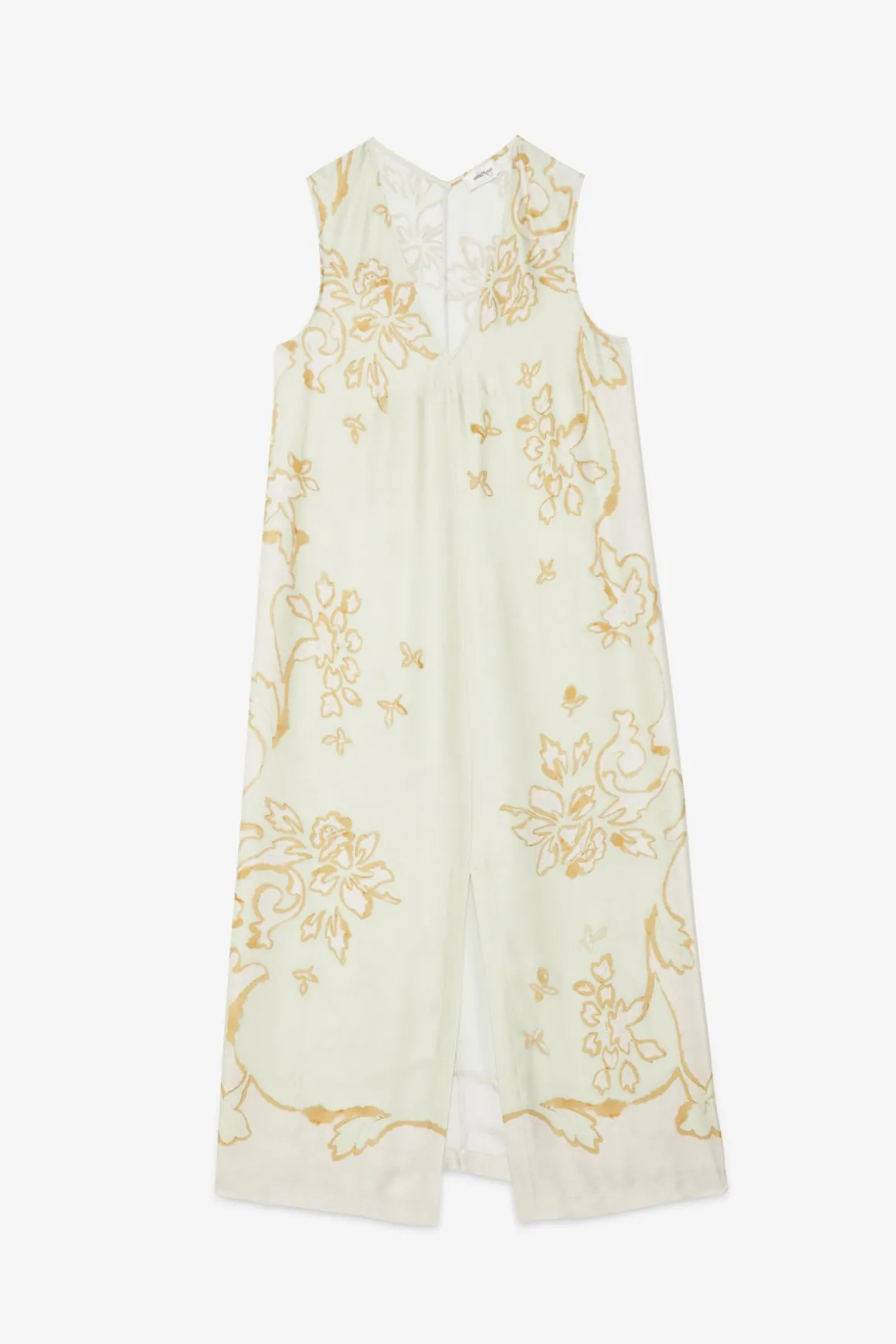 Mittellanges bedrucktes Viskosekleid