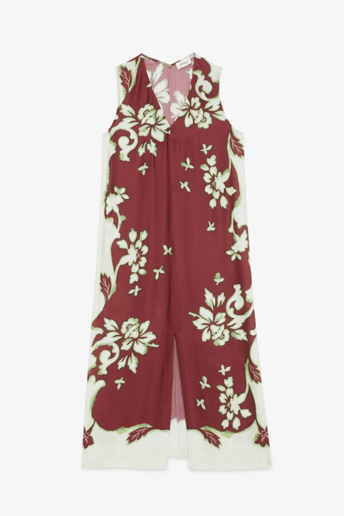 Mittellanges bedrucktes Viskosekleid