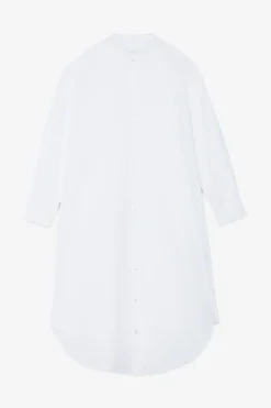 Mittellanges Hemdblusenkleid aus Popeline