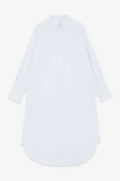 Mittellanges Hemdblusenkleid aus Popeline