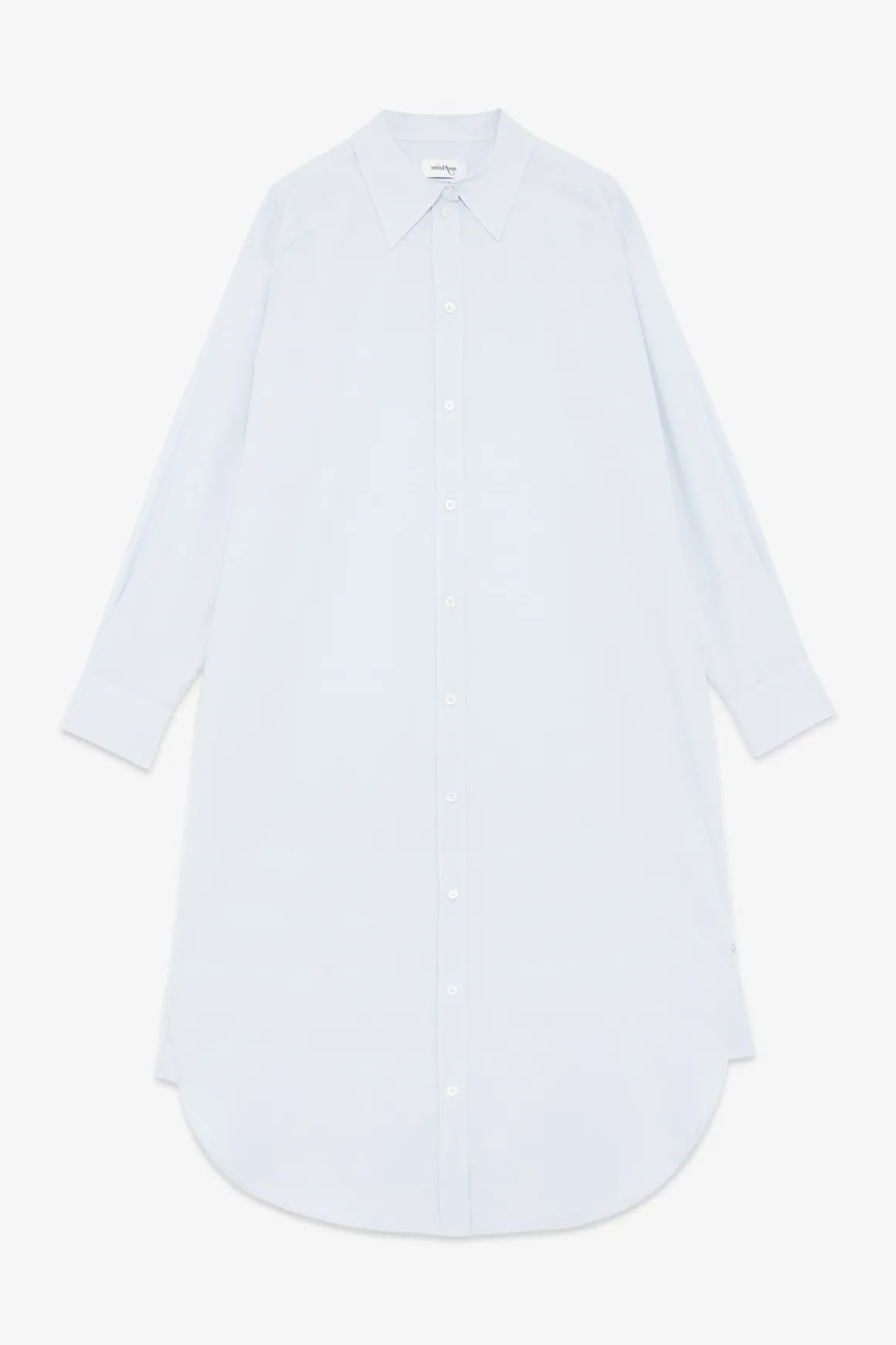 Mittellanges Hemdblusenkleid aus Popeline