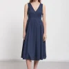 Mittellanges Popelinekleid