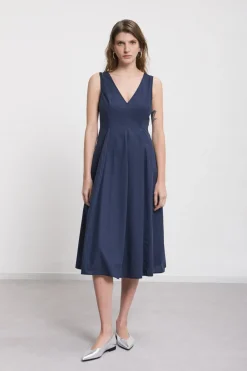 Mittellanges Popelinekleid