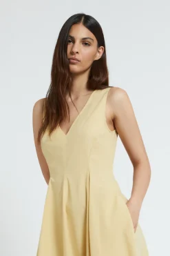 Mittellanges Popelinekleid