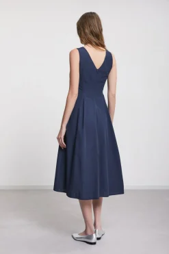 Mittellanges Popelinekleid