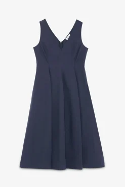 Mittellanges Popelinekleid