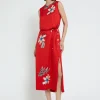 Mittellanges Viskosekleid