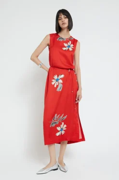 Mittellanges Viskosekleid