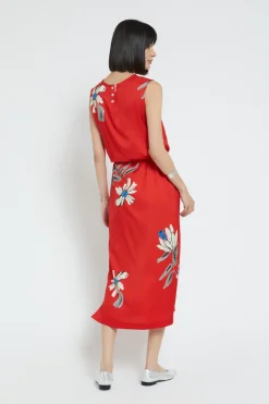Mittellanges Viskosekleid
