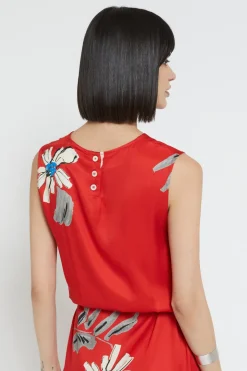 Mittellanges Viskosekleid