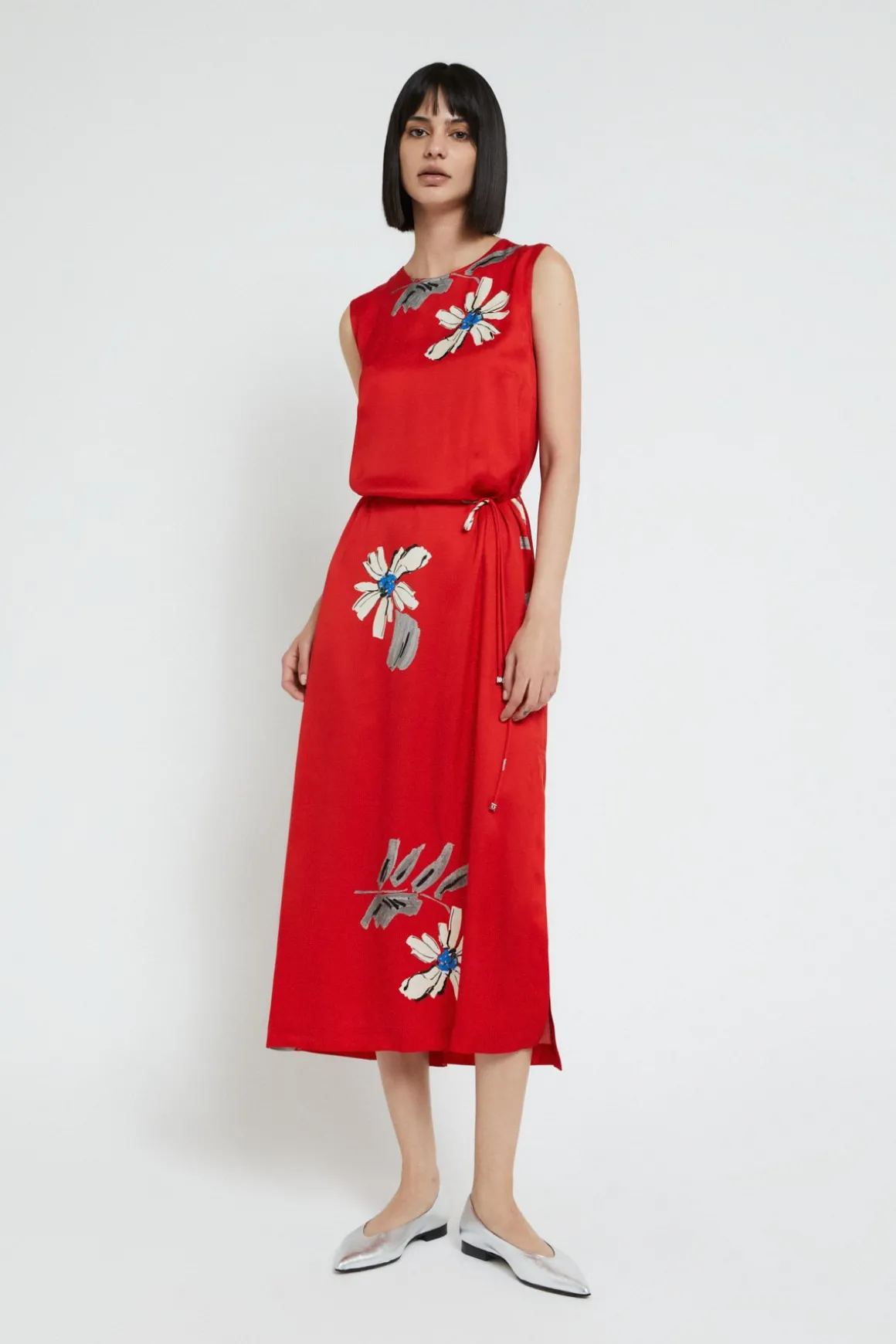 Mittellanges Viskosekleid