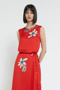 Mittellanges Viskosekleid