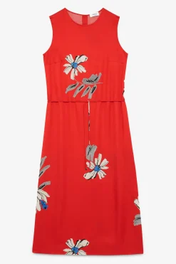 Mittellanges Viskosekleid