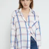 Oversize-Bluse aus Leinen