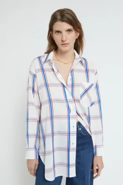 Oversize-Bluse aus Leinen