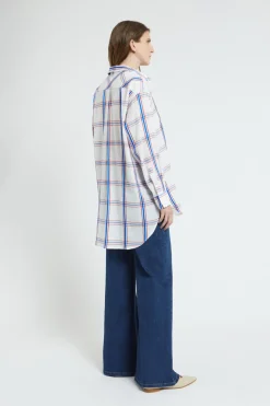 Oversize-Bluse aus Leinen