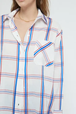Oversize-Bluse aus Leinen