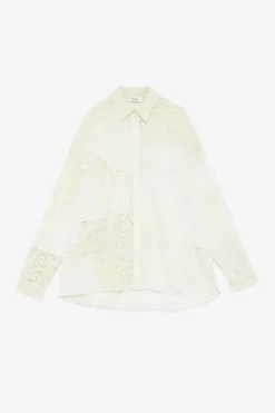 Oversize-Spitzenbluse