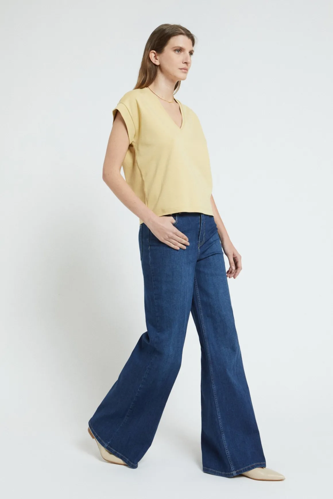 Palazzo-Hose aus Jeans
