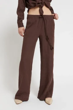 Palazzo-Hose aus Leinen