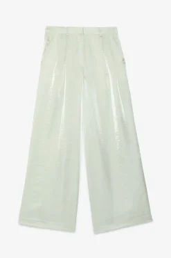 Palazzo-Hose aus Viskose und Leinen